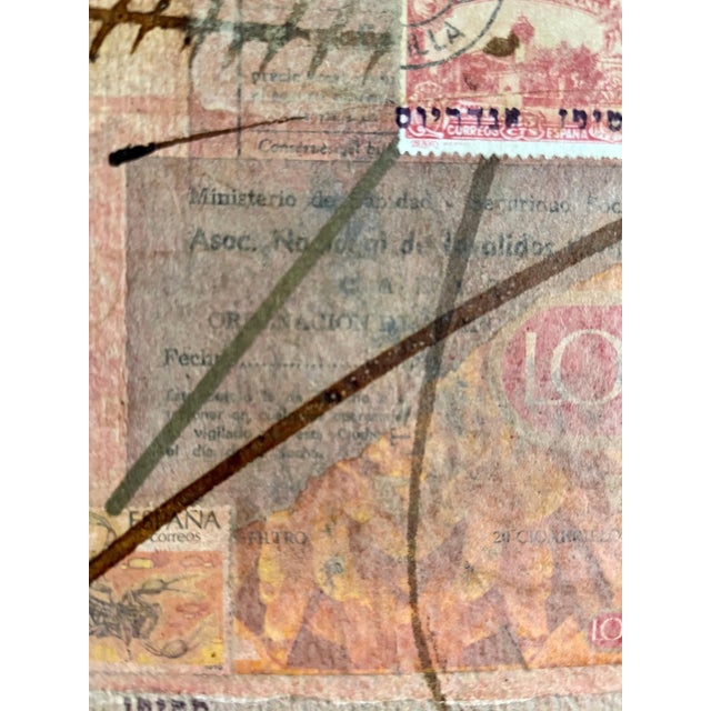 Stephen Andrews, Canadian Art Mixed Media Collage Assemblage Painting Hebrew Canada Stamp For Sale In Miami - Image 6 of 9