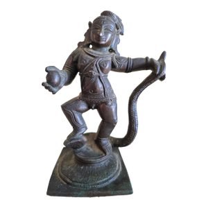 South Indian Nayaka Bronze Sculpture of Krishna Kaliya Damana, Circa 18th Century