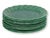 Late 19th century English majolica plates in an elegant leaf and basketweave pattern, offered as a rare set of ten. Richly...