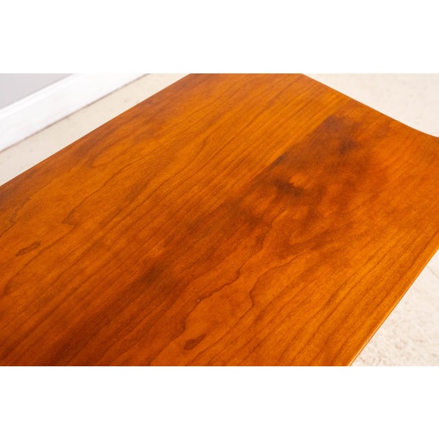 1970s Dr Dimes Cherry & Tiger Maple Porriger Tea Table For Sale - Image 5 of 12
