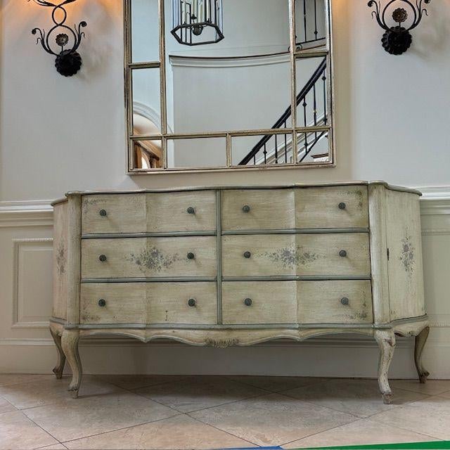 Ivory Early 20th Century Hand Painted Side Board For Sale - Image 8 of 8