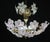 Italian Charming Murano Vintage Chandelier White and Pink Flowers For Sale - Image 3 of 11