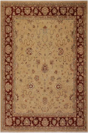1990s Shabby Chic Contemporary Ziegler Wool Rug -8'0 X 9'9