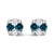 Immerse yourself in the allure of the delicate .925 sterling silver blue diamond composite cluster stud earrings, where...