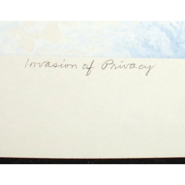 1970s Dallas John "Invasion of Privacy I" Goodyear Blimp Signed Numbered Serigraph Unframed, 1979 For Sale - Image 5 of 7