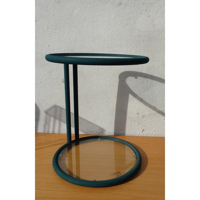 Green Lacquered Side Table by Mobil Metal, Italy, 1980s For Sale - Image 4 of 14