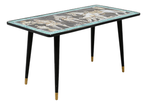 Ceramic Hand Painted Table by Marian Zawadzki, 1960