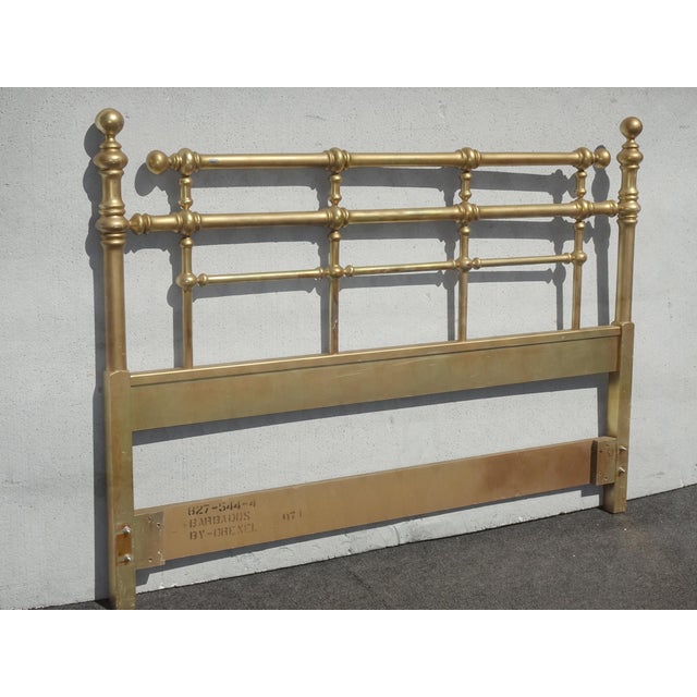 Drexel Vintage Drexel Hollywood Regency Gold Queen Headboard by Drexel For Sale - Image 4 of 14
