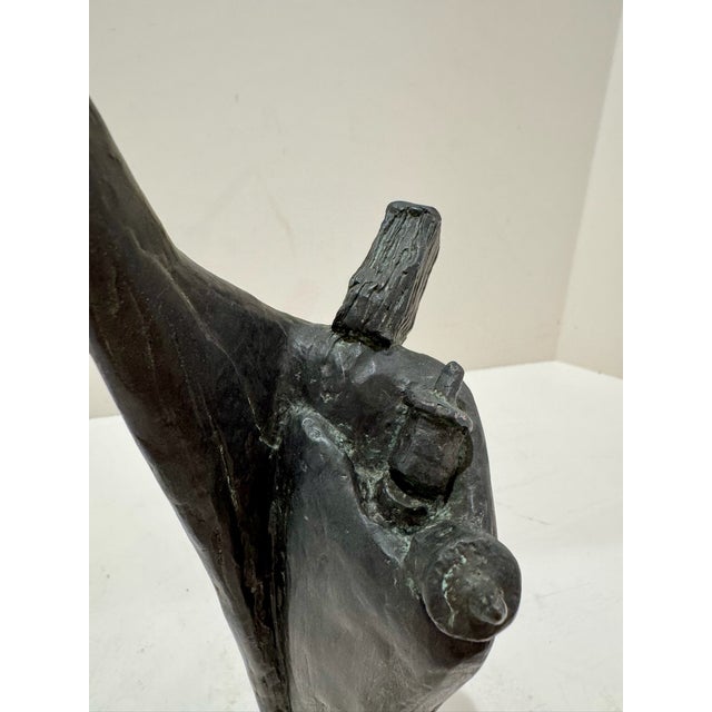 1960s 1960s Larry Mohr Bronze Abstract Figurative Sculpture Signed From Artist Estate For Sale - Image 5 of 8