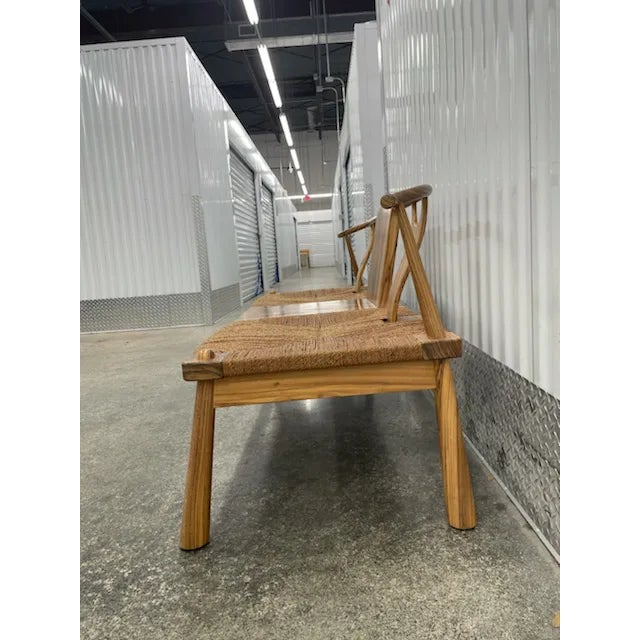 Designer Xiaojie Zhu Post Modern Studio Made Zebra Wood Bench For Sale In Miami - Image 6 of 13