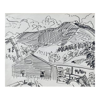 Frank Wallace Pleasant Valley Vermont Drawing For Sale