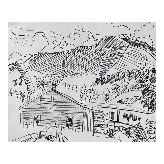 Frank Wallace Pleasant Valley Vermont Drawing For Sale