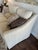 Cream Sherrill Furniture Custom Upholstered Sofa in Cream Linen For Sale - Image 8 of 10