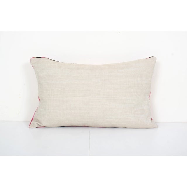 Pink Silk Ikat Velvet Pillow Cover For Sale - Image 4 of 5