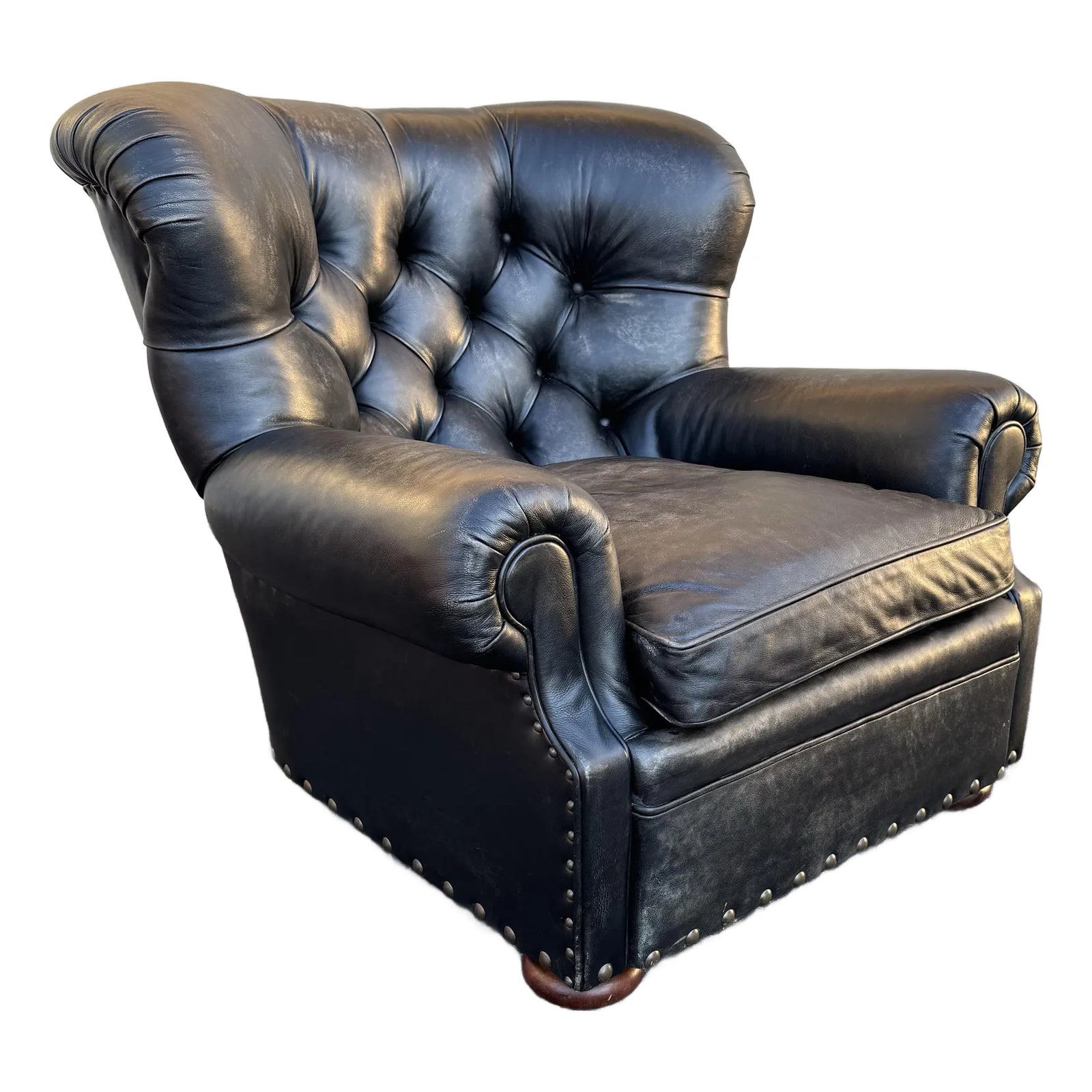 Ralph Lauren Leather Writer’s Chair | Chairish