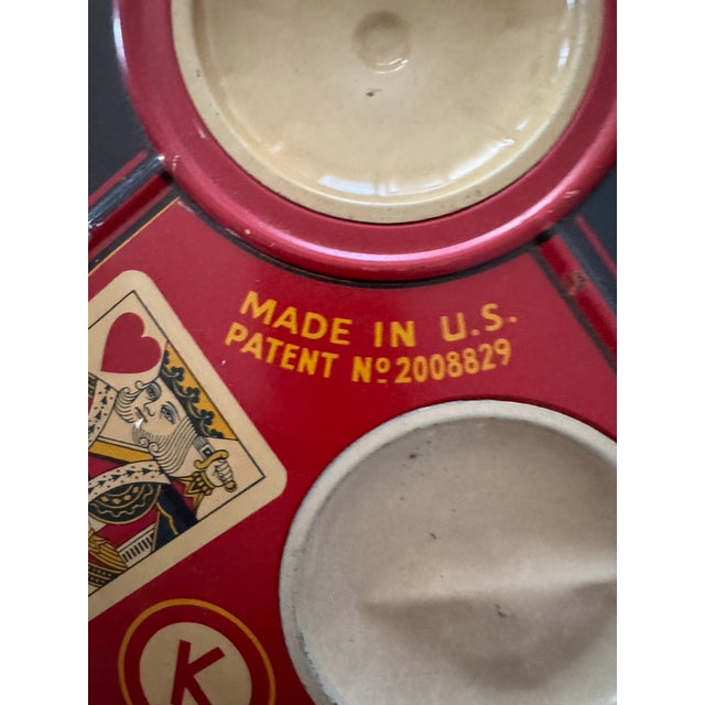 Rare 1930s Michigan Rummy Vintage Game Tray With Card Design For Sale - Image 10 of 10