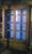 An authentic cypress Southern Coastal curio cabinet. Features a striking Haint blue interior, reclaimed Cypress...