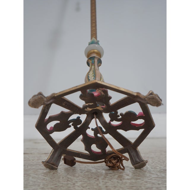 Vintage Art Deco Peacock Shade Floor Lamp For Sale - Image 18 of 18