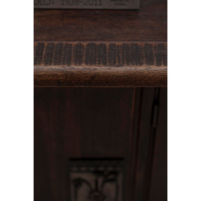 French Brutalist Sideboard in Oak, 1970s For Sale - Image 10 of 18