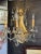Metal Pair of 1980s Contemporary Rococo Style Brass and Crystal Bi Level Three Light Sconces For Sale - Image 7 of 12