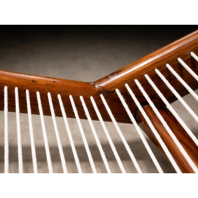 Brazilian Modern Chaise Lounge in Caviúna Wood & Fabric by Pierre Weckx, Brazil, 1950s — Lot 573A For Sale - Image 17 of 17