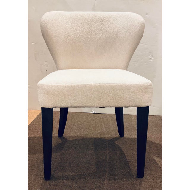 Modern Modern Soft White Boucle Dining Chairs Set of 4 For Sale - Image 3 of 7