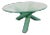 Green Bamboo Tripod Base Coffee Table For Sale
