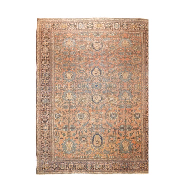 Antique Persian Malayer Rug 8'11'' X 11'5'' For Sale