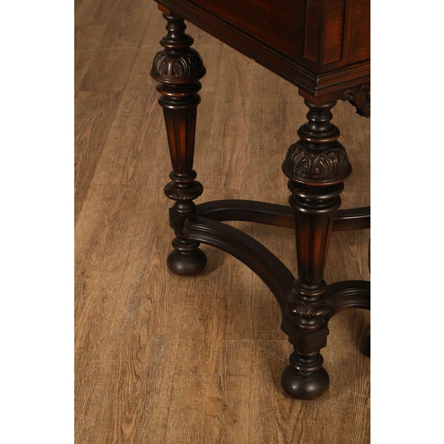 Rockford Republic Furniture Company 1920's Walnut China Display Cabinet For Sale - Image 12 of 18