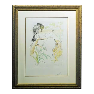 Salvador Dali "Le Corbeau Et Le Renard" Engraving Hand Signed by Dali