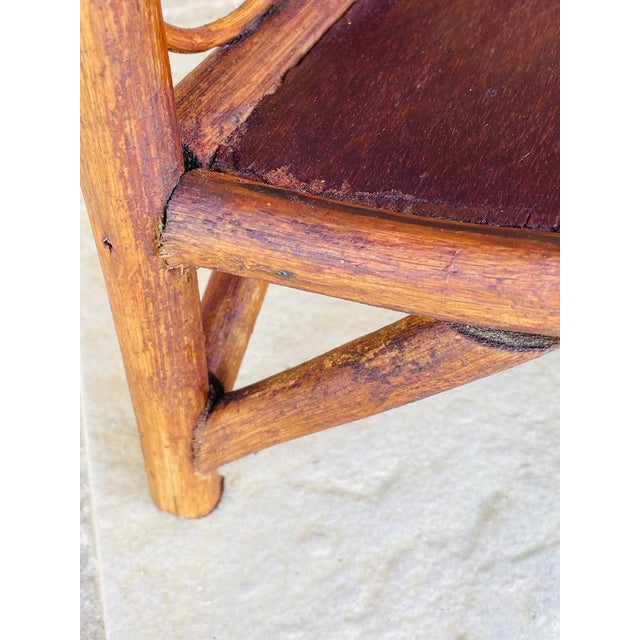 Wood Mid-Century Bamboo & Rattan 3-Tier Corner Shelf, 1960s For Sale - Image 7 of 18