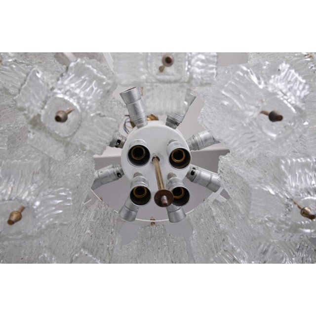 1950s Ice Glass Chandelier from Kalmar, 1950s For Sale - Image 5 of 16