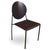 Pair of Memphis-style "Vik-Ter" black side chairs by Dakota Jackson. The chairs feature a curved circular backrest on a...
