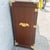 Vintage Chinese Wooden Highboy Armoire With Gold Accents For Sale - Image 4 of 10