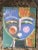 Paint Contemporary Figurative Mixed Media Painting in Canvas Board “Face With Blue” by Auker For Sale - Image 7 of 10