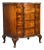 Antique Burr Walnut Serpentine Chest of Drawers, 1920s For Sale