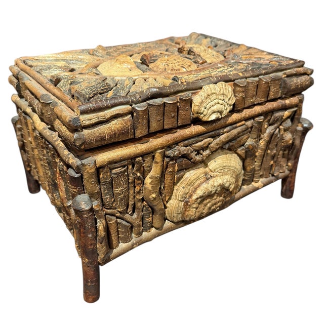 Adirondack Style Birch Twig and Mushroom Box For Sale In Chicago - Image 6 of 13