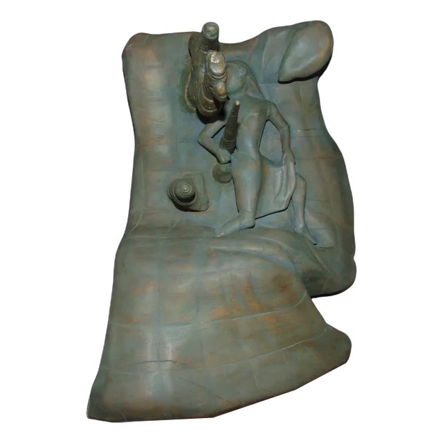 Vintage Wood Sculpture, 1940s For Sale