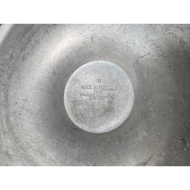 Metal 1920 Brooks Brothers Pewter Match Holder and Striker For Sale - Image 7 of 9