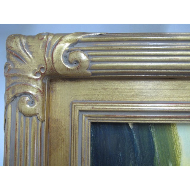 American Howard Carr Gilt Framed Summer in Los Olivos California House Oil Painting For Sale - Image 3 of 8