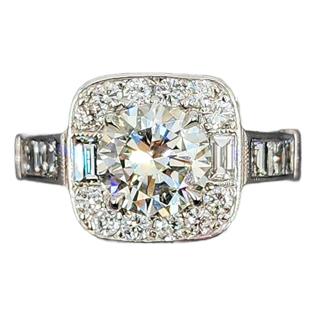 2.00 Ct Diamond Engagement Ring Size 5.5 For Sale