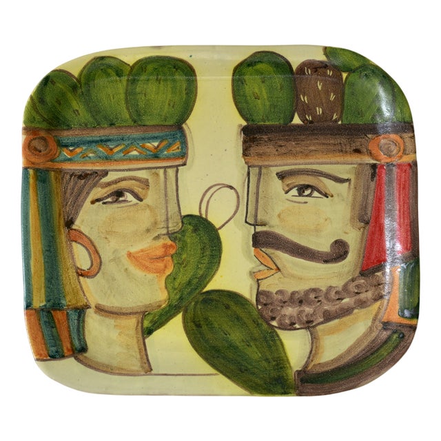 Noi Due Ceramic Tray by Artema Galli For Sale