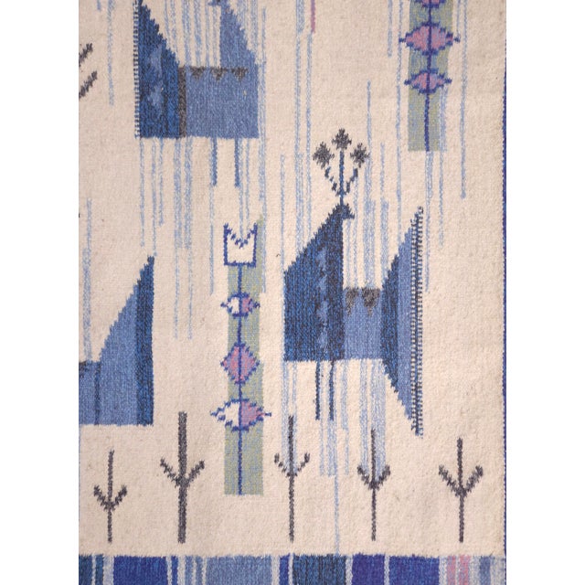 1960s Handwoven Tapestry in Wool by Eva Nemeth, 1960s For Sale - Image 5 of 8