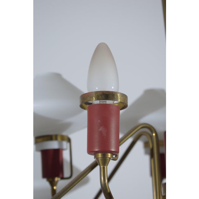 10-Light Chandelier from Lumen, 1950 For Sale - Image 6 of 12