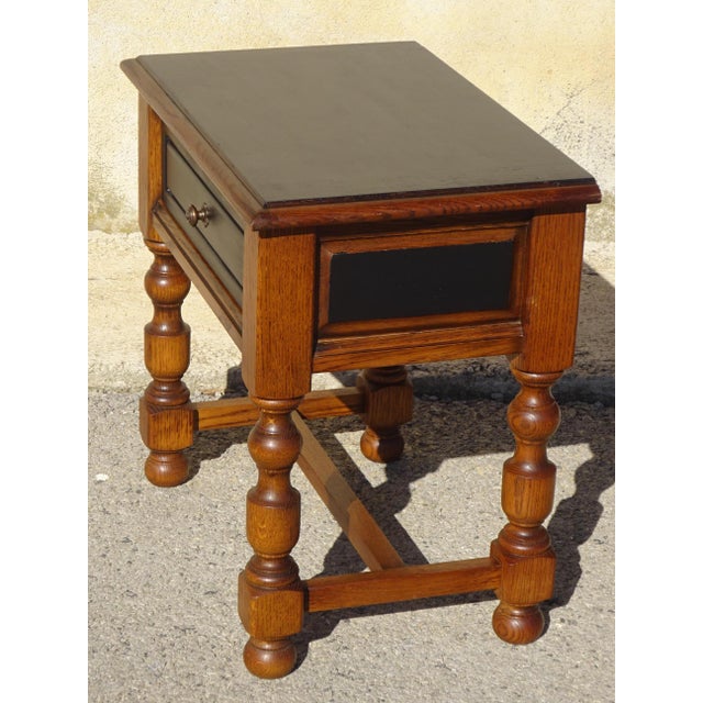 Vintage Bedside Table in Oak, 1980s For Sale - Image 11 of 15