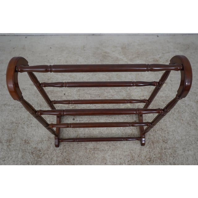 Traditional Bombay Co Cherry Finish Quilt Rack For Sale - Image 3 of 12