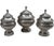 Moroccan Vintage Hand-Crafted Moroccan Silver Jars- Set of 3 For Sale - Image 3 of 7