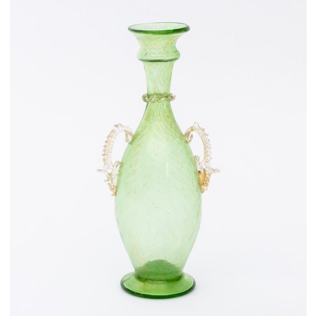 Two Murano Gold-Flecked Glass Vessels For Sale - Image 13 of 14