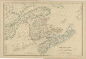 Antique Map of New Brunswick by W. G. Blackie, 1859