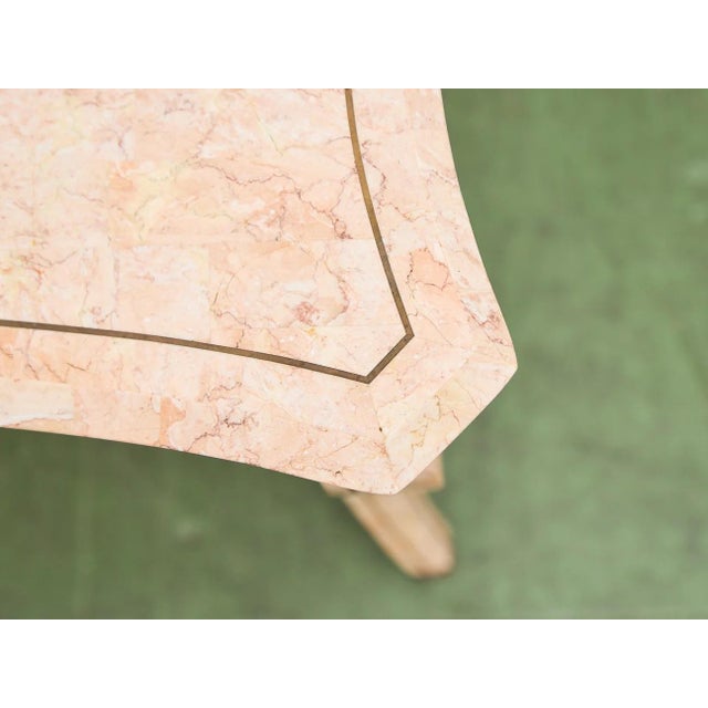 Mid 20th Century Maitland-Smith Pink Tessellated Stone Finish Desk, Attributed For Sale - Image 12 of 12